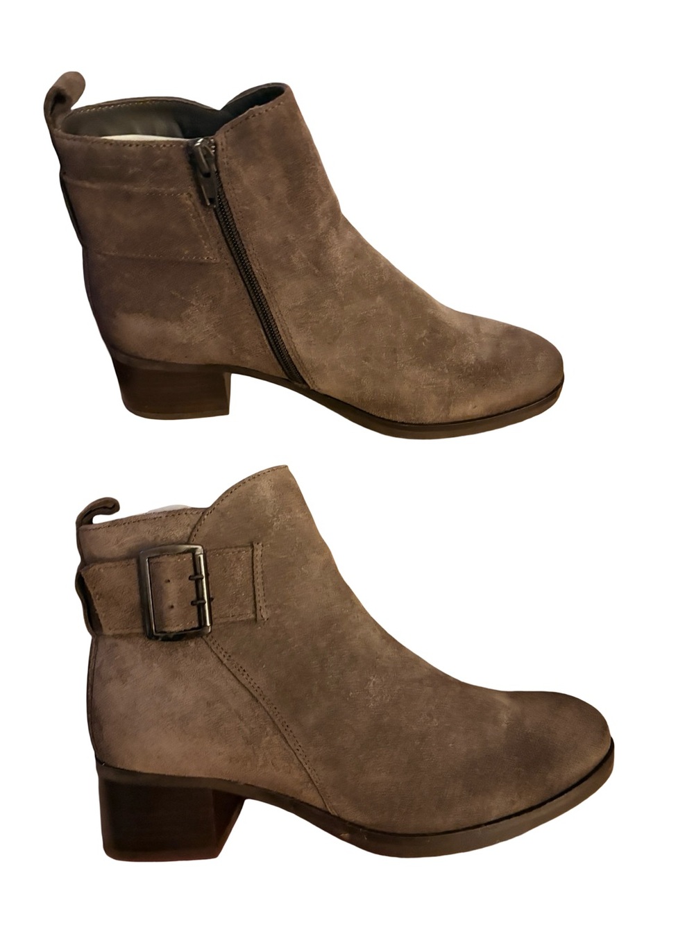 Clarks Women's Brown Suede Heeled Ankle Boots